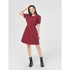 VÁY LIỀN NỮ KẺ CARO 100% COTTON 6DS20W018