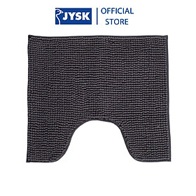 Thảm phòng tắm | JYSK Fagersta | polyester microfibre | xám | R45xD50cm
