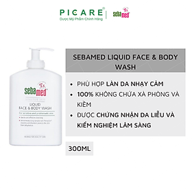 Sữa Rửa Mặt Và Tắm Toàn Thân Cho Da Nhạy Cảm Sebamed Liquid Face & Body Wash SSS01B (300ml) 