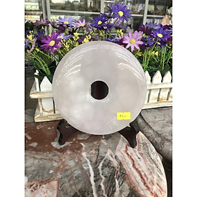Mua Đồng điếu (đồng tiền ) phong thủy đá thạch anh hồng - Đường kính 15cm và 18cm