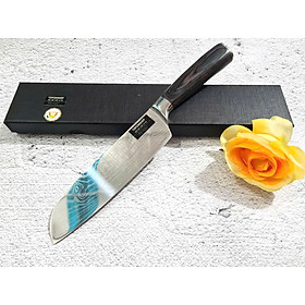 Mua DAO - DAO BẾP NHẬT BẢN SANTOKU THÉP DAMASCUS MÃ A5 DT116 nt topcomshop vn