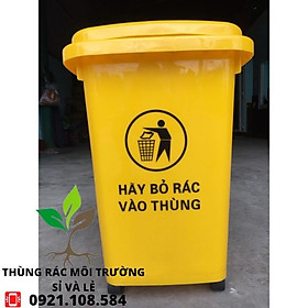 Mua THÙNG RÁC NHỰA CÔNG CỘNG 60L(CAM VÀNG XANH