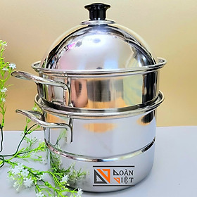 Bộ NỒI xửng hấp INOX 2 TẦNG CAO CẤP. Có thể hấp 2 món và NẤU CANH sử dụng ĐA NĂNG. Dụng cụ nhà bếp HIỆN ĐẠI CHUYÊN NGHIỆP phù hợp mọi GIA ĐÌNH hàng quán