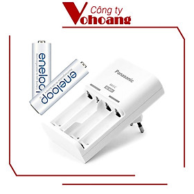 Bộ sạc K-KJ51 kèm 2 viên pin sạc AA 2000mah eneloop Panasonic- Hàng chính hãng