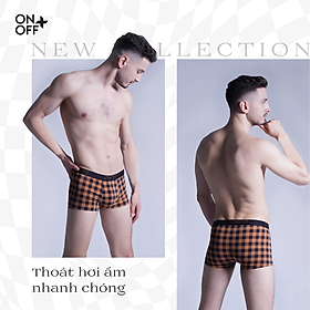 Quần lót nam ONOFF Microfiber Active họa tiết kẻ dáng Trunk 18UO23A033