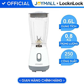 Máy xay sinh tố Lock&Lock 600ml Personal Blender màu trắng EJM436WHT - Hàng chính hãng, thao tác 1 chạm, lưỡi xay bén - JoyMall