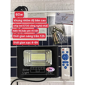 Mua Đèn Pha Năng Lượng Mặt Trời Công Suất 60w  Ánh Sáng Trắng