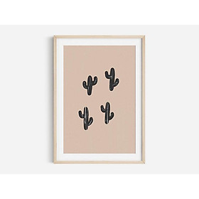 Tranh in cao cấp | Tranh nghệ thuật trừu tượng - Abstract Cactus Print, Cactus Wall Art, Floral Cactus Print