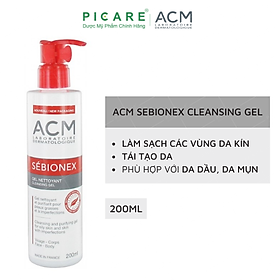 Sữa Rửa Mặt Làm Sạch Sâu Cho Da Dầu Mụn ACM Sebionex Cleansing Gel 200ml