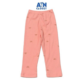 Quần Legging dài bé gái họa tiết Nhí Cam thun gân - AICDBG2O5XEG - AIN Closet