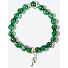 Vòng tay đá cẩm thạch sơn thủy phối cánh bạc Ngọc Quý Gemstones