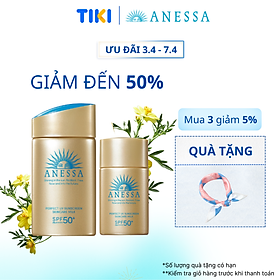 Bộ đôi Kem chống nắng dạng sữa dưỡng da kiềm dầu bảo vệ hoàn hảo (Anessa Gold Milk 60ml + Gold Milk 20ml)