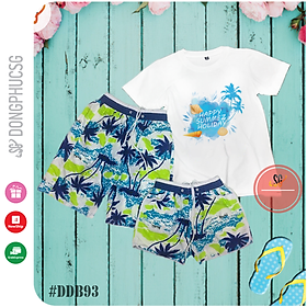Hình ảnh Bộ đồ đi biển cho hội nhóm cặp đôi gia đình gồm áo và quần hoạ tiết nổi bật DDB93 | DONGPHUCSG