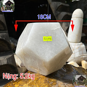 Đá thạch anh 12 mặt chôn móng nhà NHA SAN QC1172 - 5.2 Kg (ĐK: 18cm)