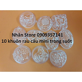 Mua Set 10 Khuôn rau câu mini trong suốt(Ảnh thật)