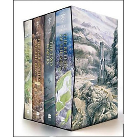 Hình ảnh Sách - The Hobbit & The Lord of the Rings Boxed Set by J. R. R. Tolkien (UK edition, hardcover)