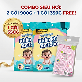 Combo 2 bịch khăn khô 900g tặng 1 bịch khăn khô 350g