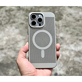 Ốp lưng tản nhiệt lưới cho 15 Pro  15 Pro Max  14 Pro Max, ốp có hỗ trợ sạc không dây – Hàng chính hãng
