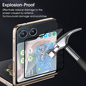 Dán kính cường lực cho Samsung Galaxy Z Flip 6 Full màn hình phụ nano bền, đẹp, chống vân tay tốt hiệu Kuzoom -hàng chính hãng 
