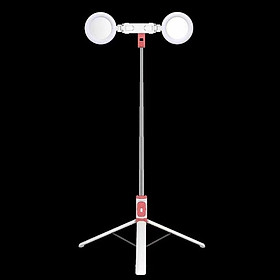 Mua Gậy chụp ảnh selfie 3 chân kéo dài 170cm  có 2 bóng đèn LED trợ sáng và Bluetooth điều khiển từ xa lên đến 10 mét - ĐEN