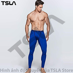 Quần legging thể thao nam giữ nhiệt TSLA lót lông form ôm thun co giãn bó cơ combat chạy bộ đạp xe gym work out