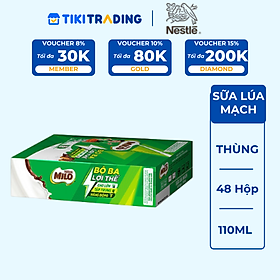 Thùng 48 hộp sữa lúa mạch MILO 110ml (48x110ml)