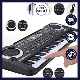 Mua Đàn organ  đàn piano cho bé kèm mic dùng pin hoặc cắm điện trực tiếp - Đàn 61 phím đồ chơi hàng cao cấp (LA156210)