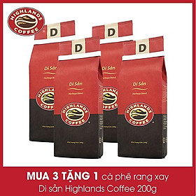 Mua 3 gói tặng 1 gói Cà phê Rang xay Di sản Highlands Coffee 200g