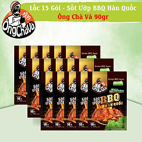 Lốc 15 Gói Sốt Ướp BBQ Hàn Quốc Ông Chà Và 90g Korean BBQ Sauce