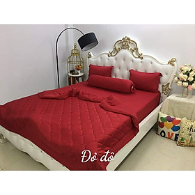 Bộ ga thun lạnh màu trơn 4 món ga thun hàn quốc Kingroom chuyên dra thun lạnh đủ kích thước ga nệm 1m2, 1m6, 1m8