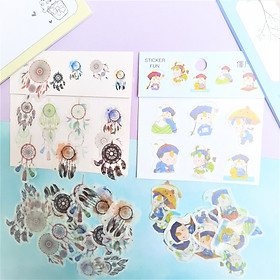 Combo 2 Bộ 32 Sticker Hình Dán Mini Tiểu Cương Thi Nam Và Dreamcatcher