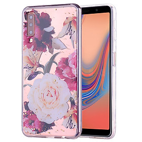 For Samsung A70 Fashion Color Painted Epoxy Gold Foil TPU Anti-scratch Non-slip Protective Cover Back Case