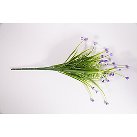 Hoa giả đẹp trang trí nhà cửa chùm hoa Tulip cỏ trắng nhỏ nhiều màu - Cao 35cm bụi 7 cành