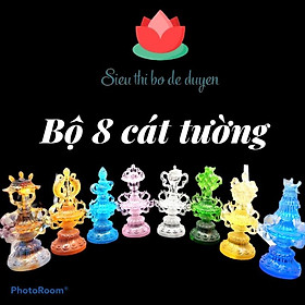 Mua BỘ 8 CÁT TƯỜNG BÁT KIẾT TƯỜNG ĐÁ LƯU LY_PHÁP KHÍ MẬT TÔNG