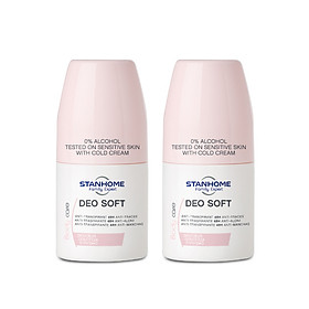 Combo 2 Lăn khử mùi không cồn cho da nhạy cảm Stanhome Family Expert Deo Soft 50ml/chai