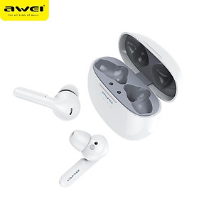 AWEI T15 Mini TWS Bluetooth 5.0 Wireless Earbuds Touch Control For Gaming Headset With Microphone Noise Cancelling Earphones