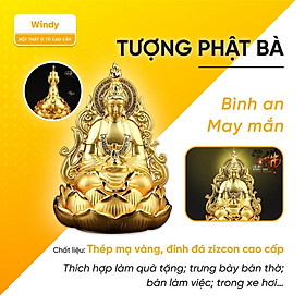 Mua Tượng Phật Bà Quan Âm Dát Vàng Để Xe Ô tô