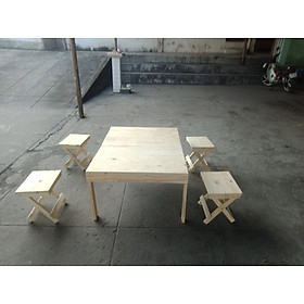 BỘ BÀN GHẾ GỖ DÃ NGOẠI ĐA NĂNG GẤP GỌN, PHÙ HỢP VỚI NHIỀU KHÔNG GIAN