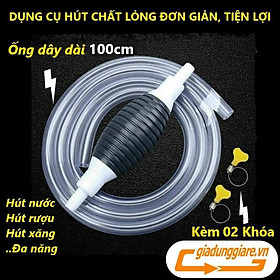 Mua Bơm hút rượu kèm 2 khóa (Dài 100cm) Dụng cụ hút nước  xăng dầu đơn giản hiệu quả - giadunggiare.vn