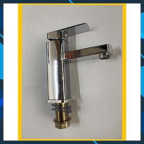 Mua Vòi Lavabo Nóng Lạnh Vuông Bóng Mạ Crome 20cm - TẶNG KÈM 2 DÂY CẤP NÓNG LẠNH