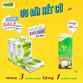 Bột Trà Xanh Matcha Hiệu Gold Cocoa Indochine (Hộp 5 Gói x 10g)