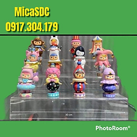 Kệ mica tầng dạng uốn -  hộp trưng bày mô hình, tiểu mô hình