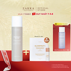 Toner Tẩy Da Chết AHA, BHA Mandelic Glow Zakka Naturals 150ml