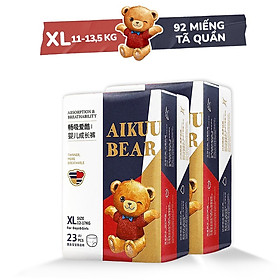 Bỉm Aikuu Bear CHÍNH HÃNG Dán/Quần đủ size S112,M100/M100,L96,XL92,XXL88,XXXL84