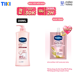 Sữa Dưỡng Thể 350Ml Vaseline Dưỡng Ẩm Sáng Da Perfect Youth Phức Hợp Pro-Retinol Kích Thích Sản Sinh Collagen Hoạt Chất Aha Cải Thiệt Nếp Nhăn