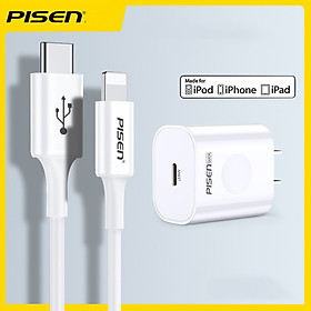 Sạc PISEN Quick Type-C Wall Charger PD 18W (Lightning) , Hàng chính hãng
