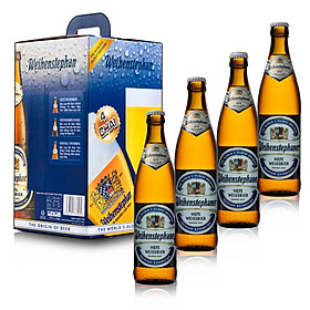 Combo 4 chai bia Đức Weihenstephan 500 ml ( 4 Hefeweissbier)