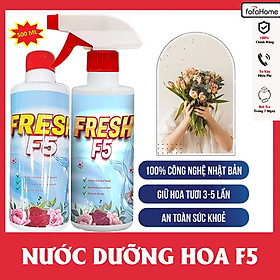 Nước Dưỡng Hoa, Nước Cắm Hoa Fresh F5 - Dưỡng Hoa Tươi Lâu Gấp 3 Lần, Giúp Hoa Nở Bung Luôn Tươi Mới