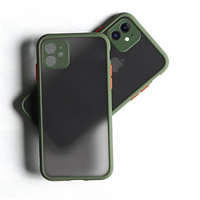 Ốp lưng trong nhám viền Shield Matte Color bảo vệ camera cho iPhone 11
