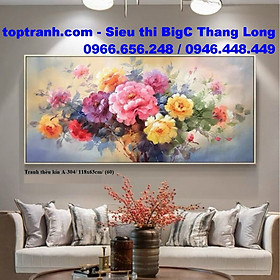 Mua Tranh thêu chữ thập cành hoa mẫu đơn thêu kín A304 chưa thêu